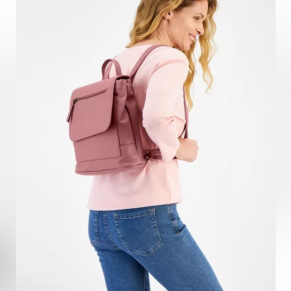 STYLE & CO Hudson flap women's backpack - Lotus Pink